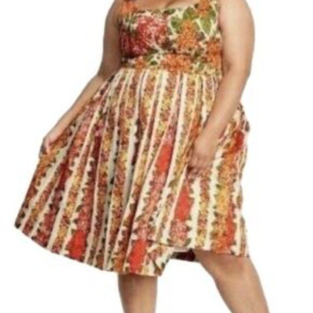 Target Isaac Mizrahi 20 years of fashion Floral Pleated Dress Size 3X NWT